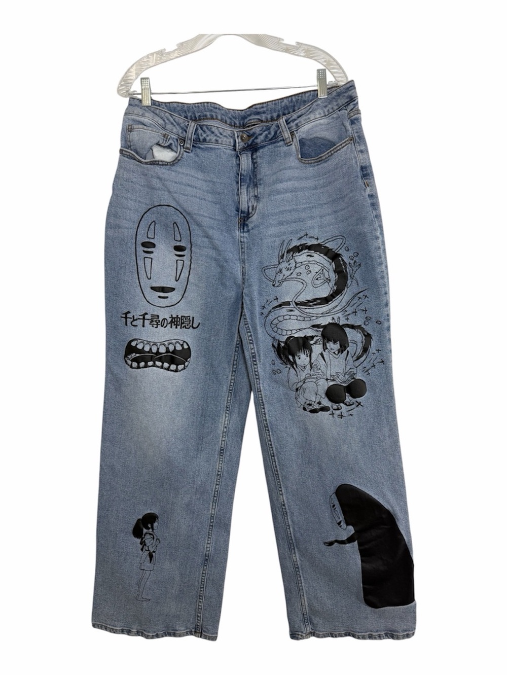 Her Universe Studio Ghibli Spirited Away Wide Leg Jeans Sz 15 No Face Haku Anime